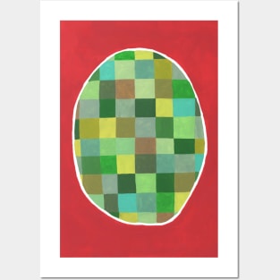 Abstract green egg Posters and Art